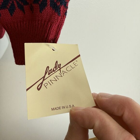 NWT Vintage Lady Pinnacle Nordic Christmas Cardigan Sweater Womens Large - Picture 4 of 14